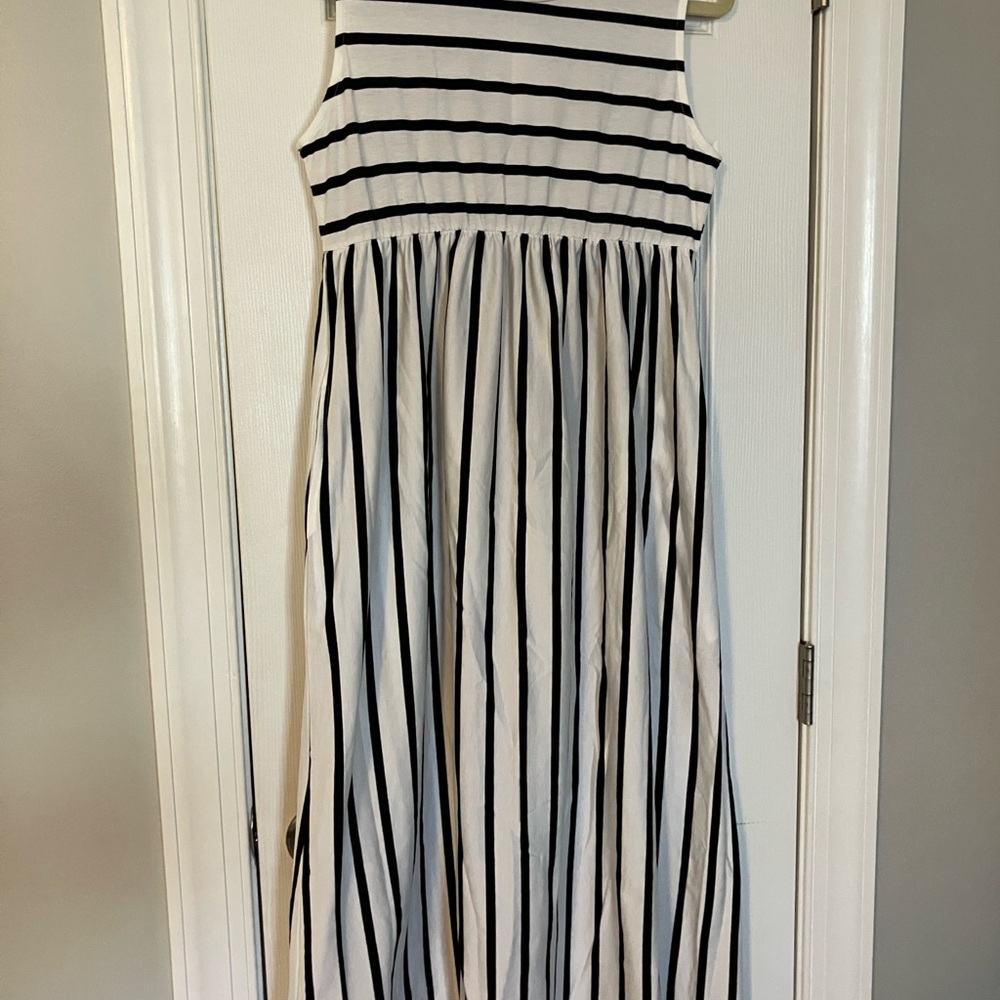 Striped Black and White Dress